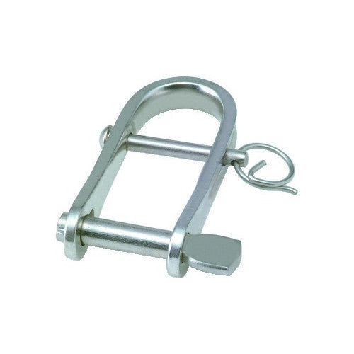Strip shackle with key pin, extra pin and ring