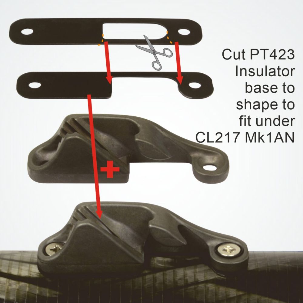 Clamcleat Side entry clamcleat, starboard